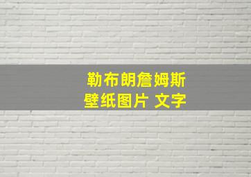 勒布朗詹姆斯壁纸图片 文字